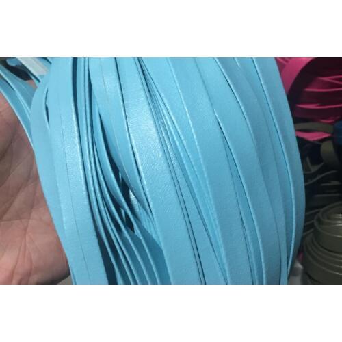 100meters Lake Blue Pu Faux Leather Cord Flat lether Soft Cord Faux Pu Lace Beading String Bracelet Necklace Crafts