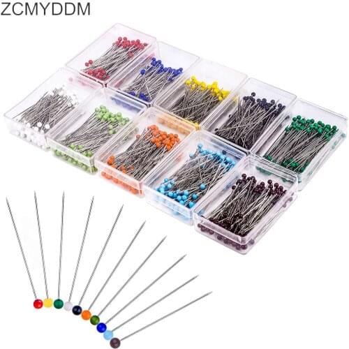 ZCMYDDM 100Pcs Pearl Ball Head Sewing Pins 38mm Straight Quilting Pins for Dressmaking Crafts DIY Sewing Accessories