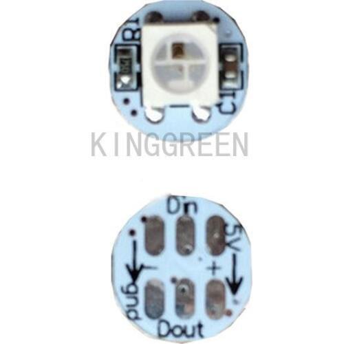 1000X Newest addressable SK6812 5050SMD RGB LED chip with 10mm diameter heatsink express free shipping