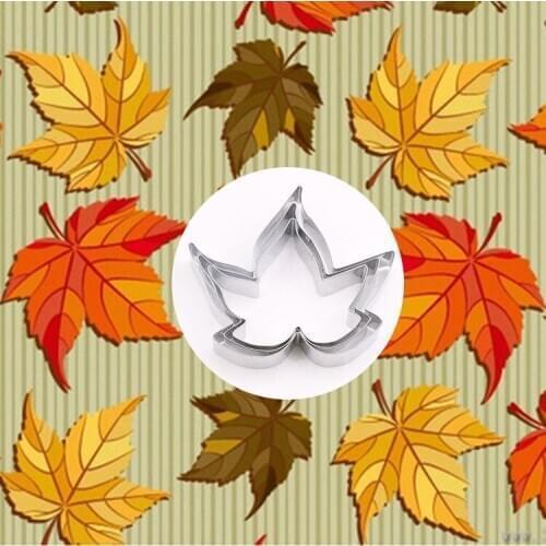 3pcs/lot Maple Leaf Fondant Cake Tools Stainless Steel Baking Mold Sugarcraft Cookie Biscuit Cutter Cake Decorating Mould LB 465