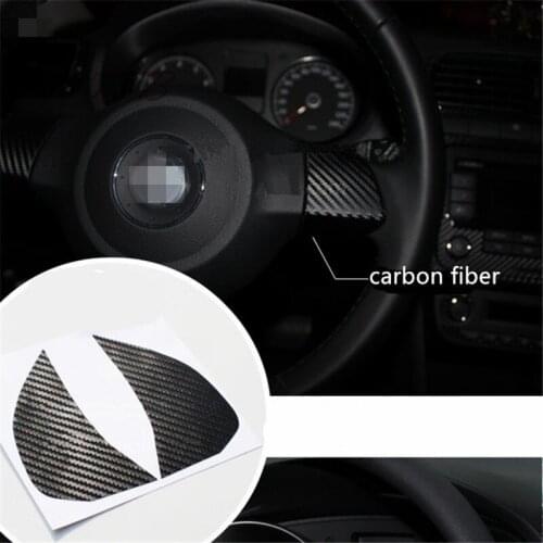 Steering Wheel Decoration carbon fiber 3D car sticker For Volkswagen VW GOLF 6 POLO JETTA MK5 MK6 Bora Touran Tiguan Car Styling
