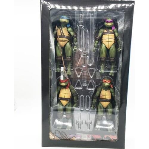 NECA Figure Shredder Krang Turtle Leonardo Michelangelo Donatello Raphael Classic Movie 1990s Film Action Figure Toy Doll