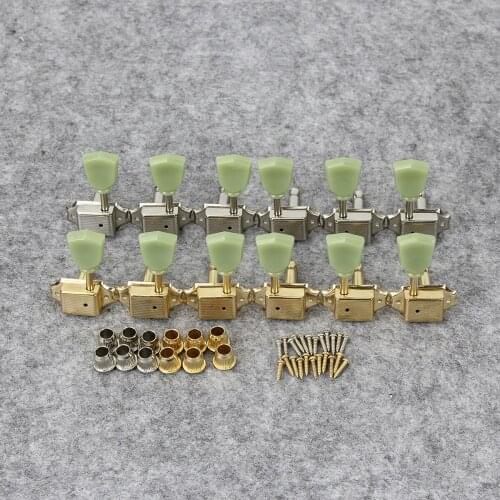 FLEOR Set of 6PCS Guitar Tuners Machine Heads 3L3R Deluxe Tuning Pegs Keys for LP Guitar