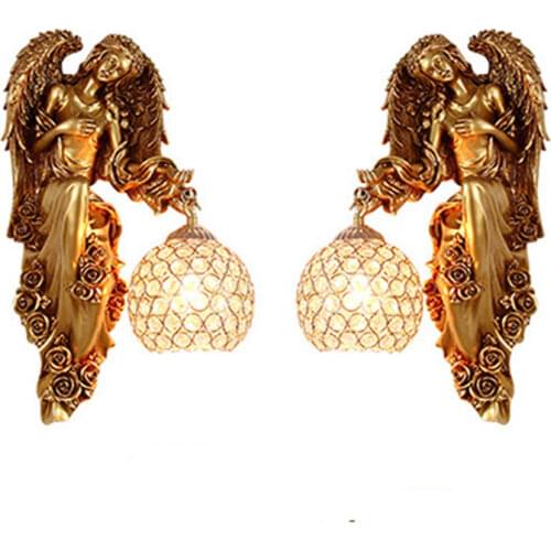 Angel Led Wall Lamp Dining Room Living Room Background Wall Bedroom Bedside Lamp Staircase Walkway Decorative Lamp E27