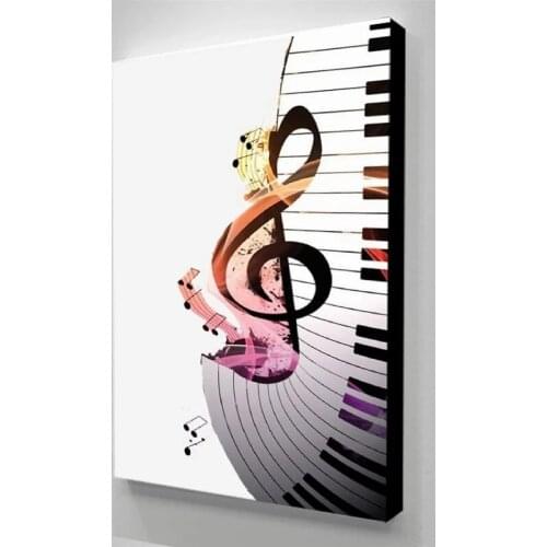 HD Print Painting Piano Music Cartoon Cute Home Decor Canvas Love Poster Modular Pictures Modern Living Room No Frame Wall Art
