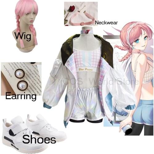 New Game Arknights Blue Poison Cosplay Costume Swimwear Uniform Suit Wig Shoes Headware Outfit Halloween Party Roal Play Costume