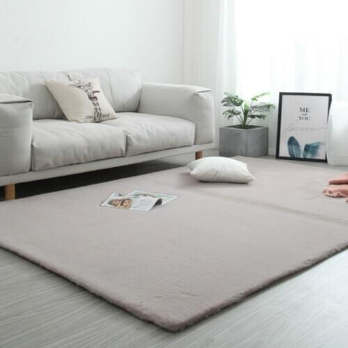 Living Room Bedroom Carpet Nordic Light Luxury Rabbit Fur Plush Sofa Cushion Household Soft Non-slip Skin-friendly Carpet