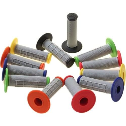 Red Hand Grips TPE rubber handle grips For KX65/85 KX250F KX450F KLX110 KLX250 KLX450 Dirt Bike MX Enduro Supermoto