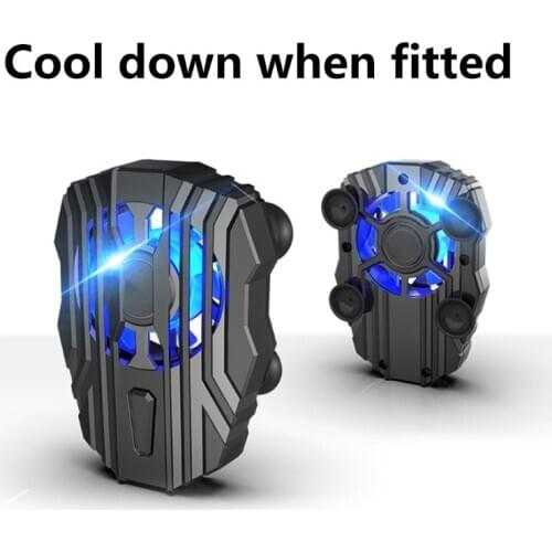 Mobile Phone Cooler Silent Phone Radiator LED Light Cooling Fan for iPhone An-droid Cellphones Controller Handle