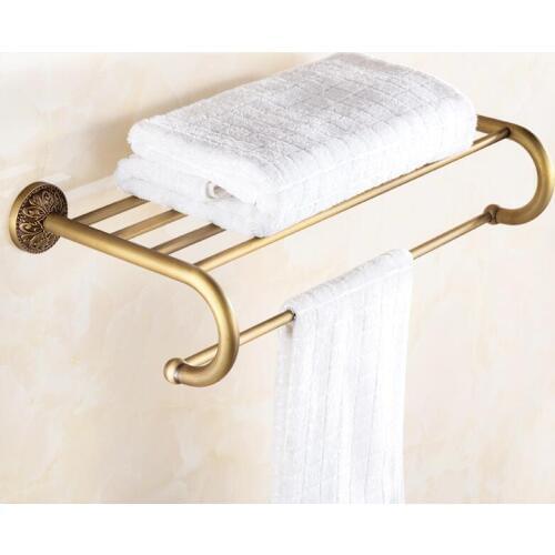 Fashion wall mount gold and lacquered white Bathroom Accessories hotel towel rack towel shelves,towel ring and paper holder