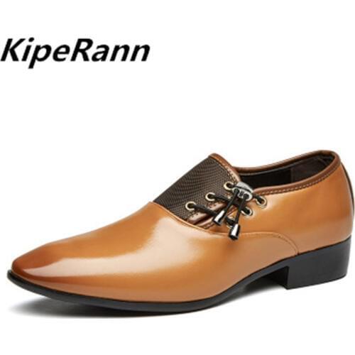 Large size 6-13.5 new fashion mens wedding dress shoes black round head flat bottom business British mens shoes dance shoes