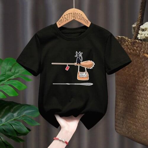 Not In Service Cat Baby Boy Girl T-shirts Kid Children Anime Cute Black Red Yellow White Harajuku Kawaii Tops Tee,Drop Ship