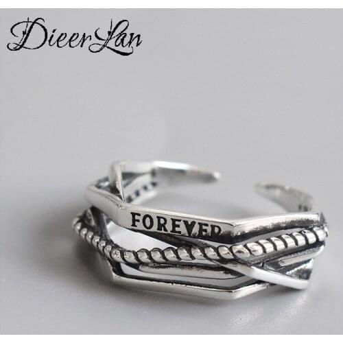 New Gothic Men Letter Rings For Women Jewelry Birthday Gift Romantic Wedding Engagement Drop Shipping 2021