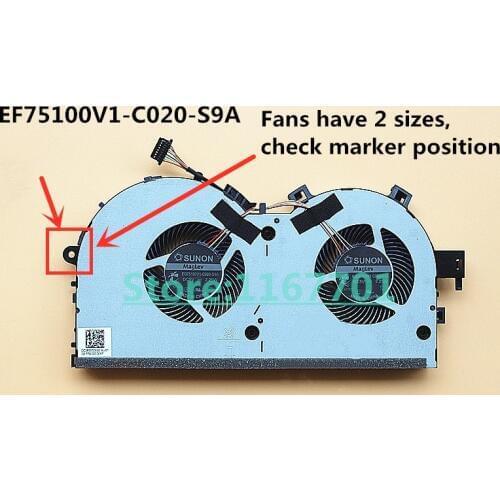New Original Laptop/Notebook CPU/GPU Cooling Fan For Lenovo IdeaPad Y520 R720 15IKBM SUNON EF75100V1-C020-S9A 81AL0000CD