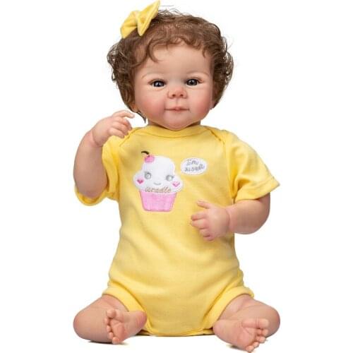 NPK 48CM Reborn Baby Julieta Newborn Girl Doll Hand-made Doll with 3D Skin Tone Visable Veins Collectible Artdoll