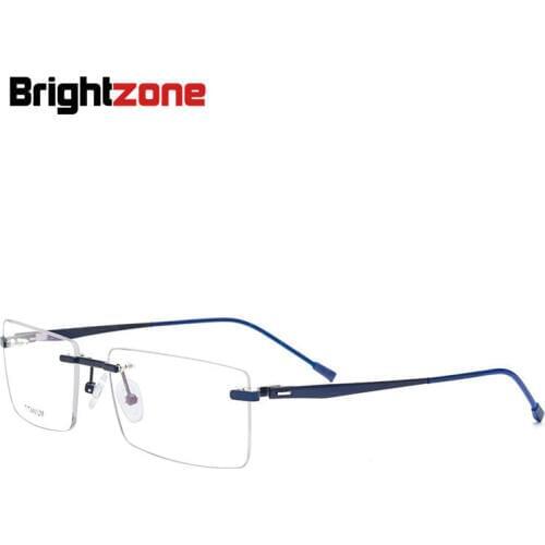 Brightzone Male Ma'am Business Affairs Exceed Titanium Frame Alloy Glasses Frame Square Myopia Spectacle Optics Glasses Oculos