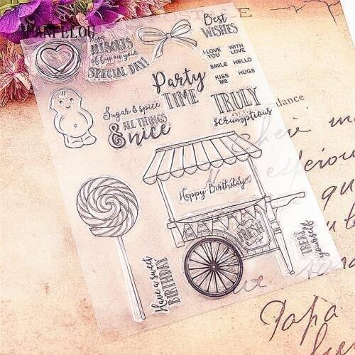 PANFELOU 15.5x21cm Sweet House Transparent Silicone Rubber Clear Stamps cartoon for Scrapbooking/DIY Easter Halloween album