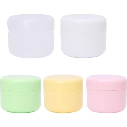 Plastic Cosmetic Travel Empty Jars Pots Makeup Cream Lip Balm Container 10g U2JD