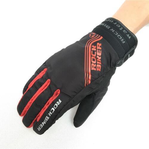 ROCK BIKER Winter Motorcycle Gloves Men Racing 100% Waterproof Windproof Warm Cycling Bicycle Cold Luvas Motor Guantes Glove