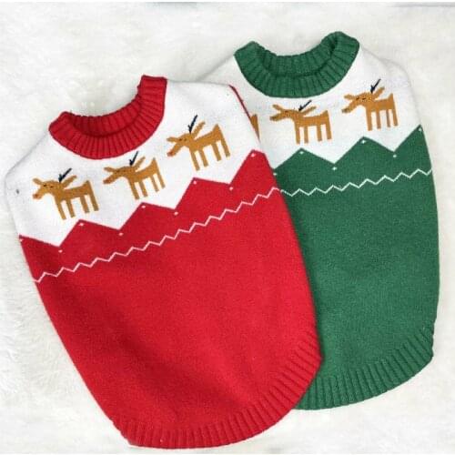 Christmas Sweaters for Small Medium Dogs Festival Celebrating Dog Clothes Schnauzer Sweaters Xmas Clothing Green Pets Costume