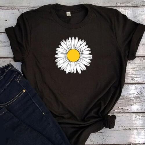 Daisy Shirt Daisy Lover Tshirt Woman Graphic Tees Flower Girl Clothing Plus Size Plant Lady Tee Plant Mom Aesthetic Clothes