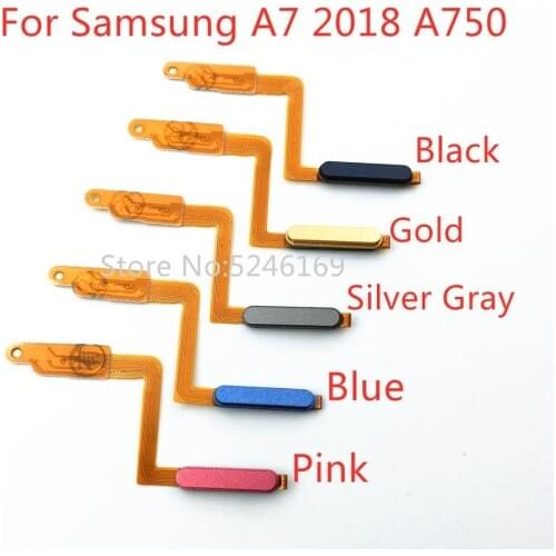 1pcs Home Return Key Menu Button Fingerprint Sensor Flex Cable For Samsung Galaxy A7 2018 A750 Touch Repair Part