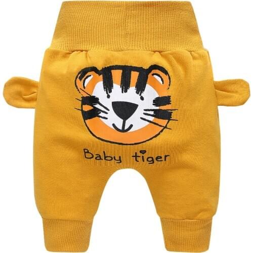 Newborn Infant Baby Harem Pants Boys Girls Cartoon Long Harem Pants Casual Trousers Leggings Clothes 0-3T Elastic Bottom