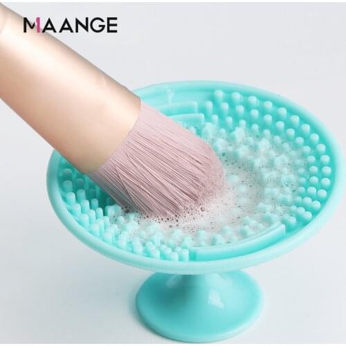MAANGE 1pcs Makeup Brush Foundation Scrubber Board Silicone Washing Gel Cleaning Make Up Brushes Cleaner Mat Pad Tool Maquiagem