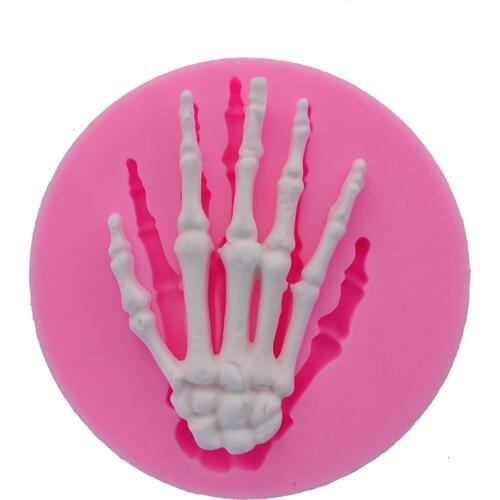 The palm hand bone Silicone Moulds for Halloween cake decorating tools Fondant Chocolate baking mold F0699