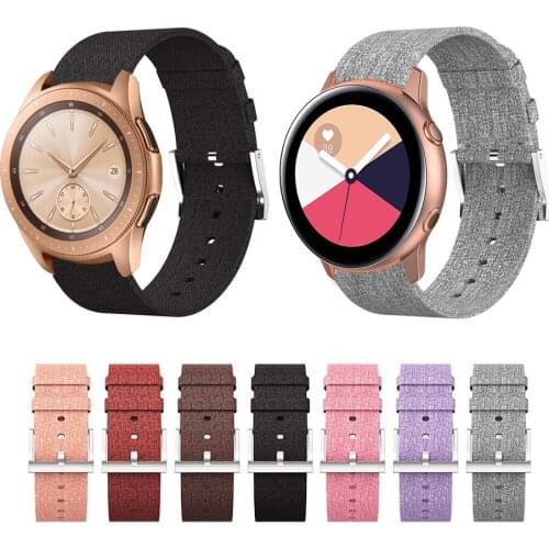 Canvas Fabric Strap Watch Band for Samsung Galaxy Watch3 41mm 45mm Active 2 40mm 44mm Wristband for Watch 42mm 46mm Active3 41mm