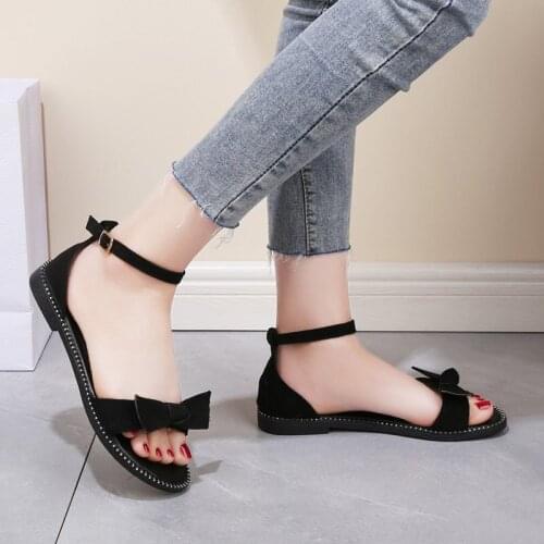 2021 New Fashion Beach Shoes Ladies' Sandals Luxury Slides Flat Butterfly-Knot Women Designer Flat Girl Slippers Women Shoes