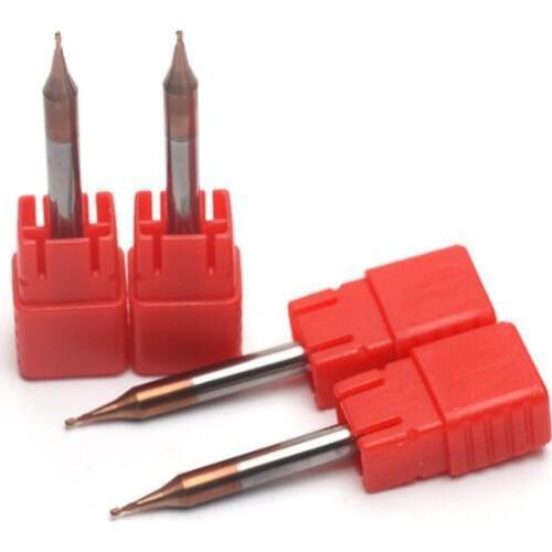 1pc Micro End Mill 0.2mm 0.3mm 0.4 to 0.9mm 2 flutes HRC60 Carbide Flat Square CNC Milling Cutters Sprial Router Bitsfree ship