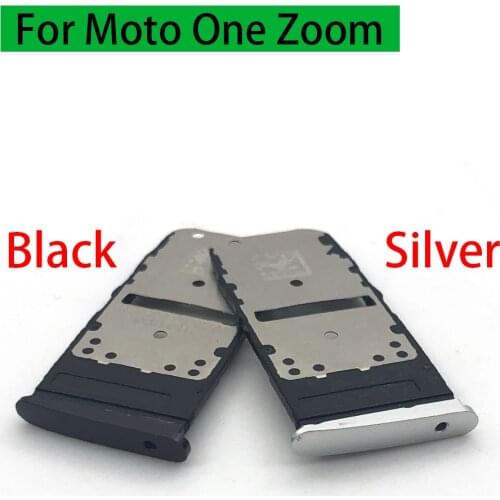 10PCS For Moto One Zoom Micro Nano SIM Card Holder Tray Slot Holder Adapter Socket Replacement Parts