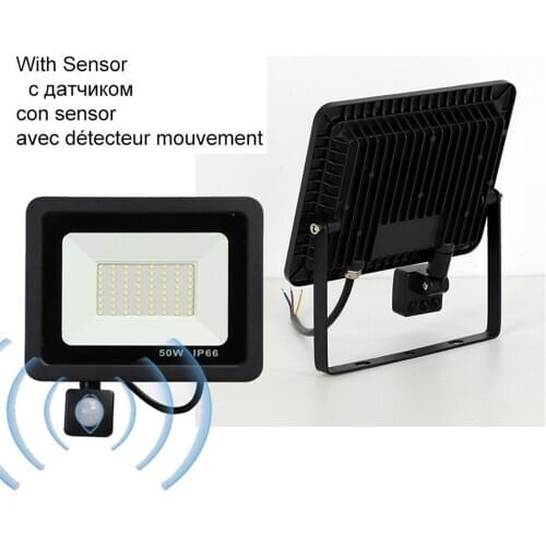 10W 20W 30W 50W 100W LED Floodlight 220V 240V Waterproof PIR Motion Sensor Outdoor street garden Wall Lamp Flood Light Spotlight