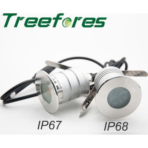 3W 12V Mini LED Downlight Lamp IP67 Waterproof Outdoor Garden Lighting 3Watts Spot Bulb for Bathroom and Stair CE RoHS