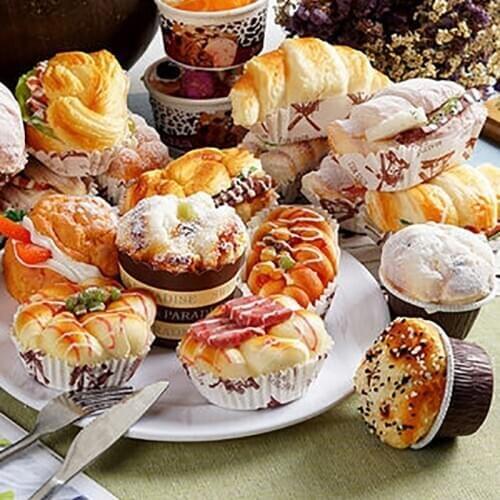 6Pcs Decoration Accessories реквизит для фотосъемки Artificial Kitchen Fake Bread Artificial Food For Display Photography Props