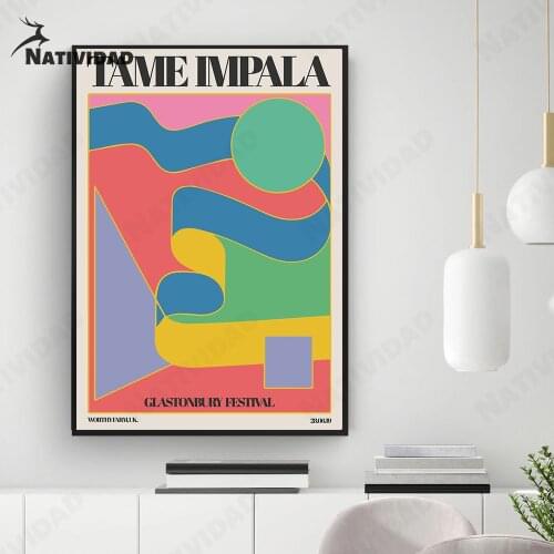 Abstract Canvas Painting Nordic Watercolor Poster Time Impala Text Modern Famous Painting Wall Art Living Room Home Decoration