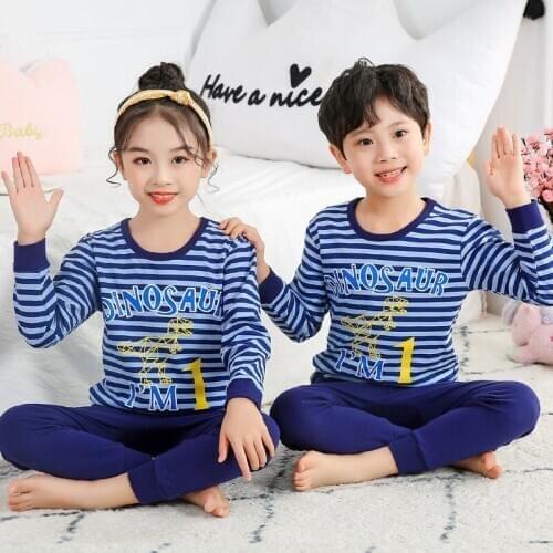 Childrens Clothing Cotton Sleepwear Pyjamas Kids Winter Pajamas Set Baby Girls Clothes Long-sleeved Boys Girls Pijamas Infantil