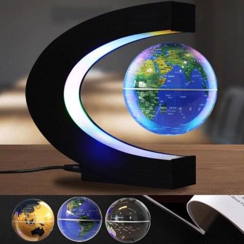 Floating Magnetic Levitation Globe LED World Map Antigravity Lamp Ball Light Home Decoration Desk Accessories Statue escultura