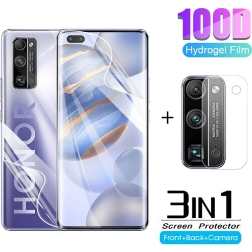 3in1 Hydrogel film For Honor 30 pro plus Camera Protector Front Back protect film for Hono Honer 30pro 30proplus 30i soft film