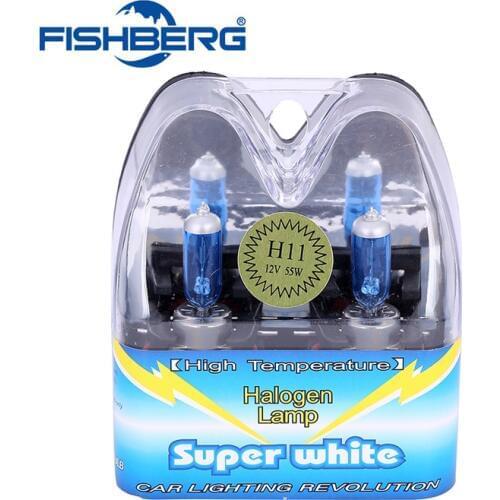 H11 55W Halogen Bulb Lamp with Packing Box Fog Light High Power Auto Bulbs 6000K 12V Headlight for Ford Parking Car Styling