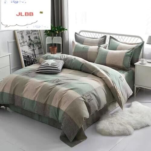 Bedroom duvet cover set comforter bedding sets king comfortable and simple style duvet cover thickened polyester bedding set 4pc
