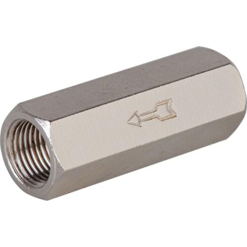 1/4" BSP Female Male Brass Pneumatic Check Valve Full Port One Way Non-return Valve For Air Water Oil Gas for Air suspension