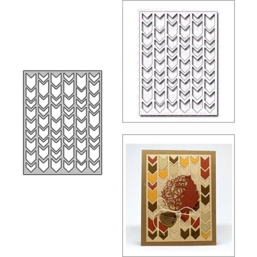 2021 New Broken Arrow Panel Background Metal Cutting Dies for DIY Scrapbooking and Card Making Paper Craft Embossing No Stamps