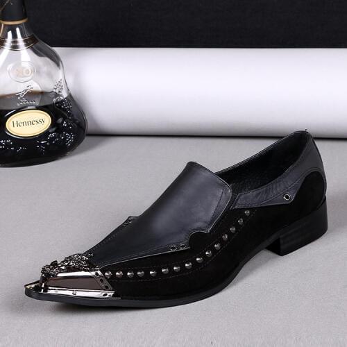 Fashion 2018 fashion black/brown tan mens wedding shoes dress shoes genuine leather casual business shoes flats mens oxfords