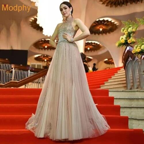 Fashion Autumn Gradient Color Fashion Pageant Dress Womens 2020 New Sexy Sleeveless O-Neck Sequined Floor Dress Vestidos