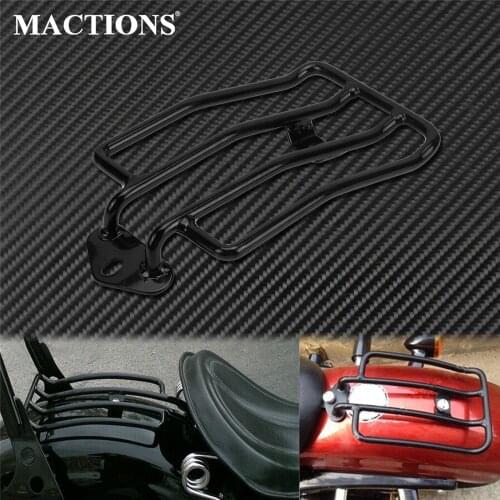 Motorcycle Gloss Black Rear Solo Seat Luggage Rack Support Shelf Metal For Harley Sportster XL 883 1200 48 Iron 2004-2019