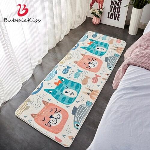 Bubble Kiss 2020 Thick Lamb Wool Long Strip Carpet Modern Cute Cartoon Living Room Decoration Carpet Bedroom Bedside Area Rug