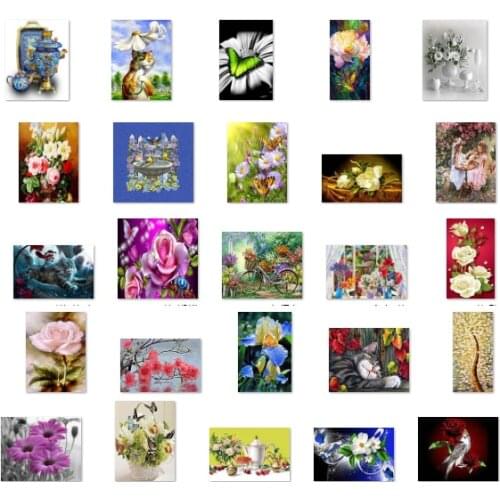 Counted Cross Stitch 11CT 14CT 18CT 22CT 25CT 28CT Cross Stitch Kits Embroidery Needlework Sets Window sill flower landscape