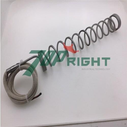 Best quality 220v 1500w ID1 1/2", length300mm hot runner coil heater with 1000mm kevlar wire